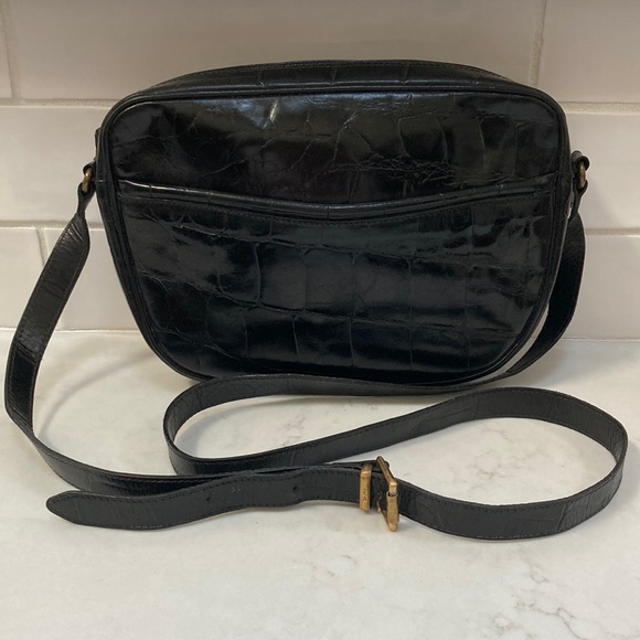 Furla Handbags - Furla Mock Croc crossbody in black